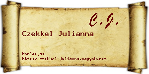 Czekkel Julianna névjegykártya